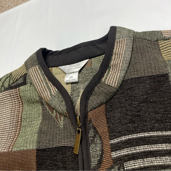 Preloved CJ Banks by Christopher and Banks Tapestry Jacket size 2X - Picture 3 of 9
